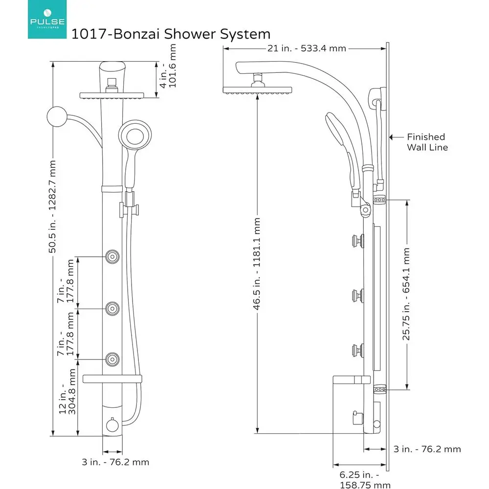 8 رؤوس دش مطري سوداء مع 3 رشاشات محمولة، و5 وظائف، و3 نفاثات للجسم #3