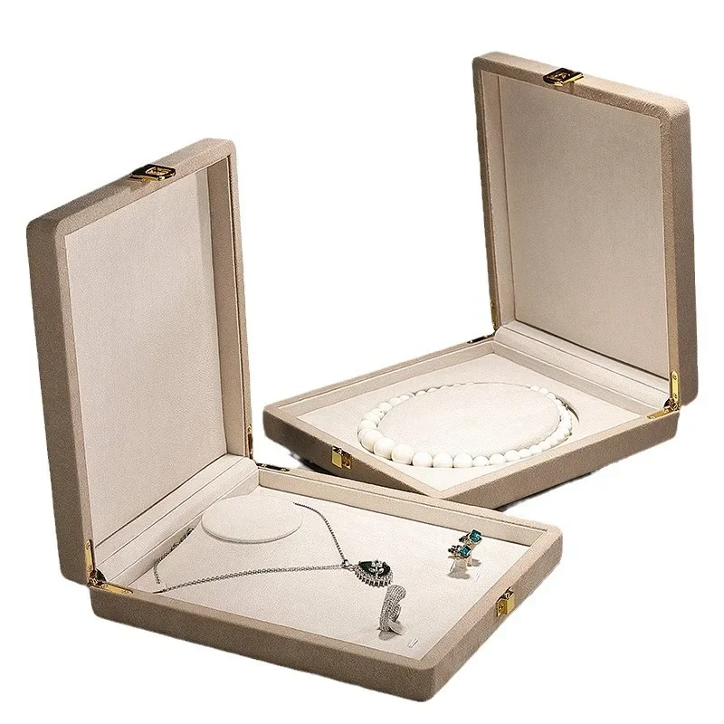 High-end Fashion Jewelry Packaging Box Jewelry Gift Box Jewelry Set Box Wooden High Quality Custom Logo Luxury Black Wood
