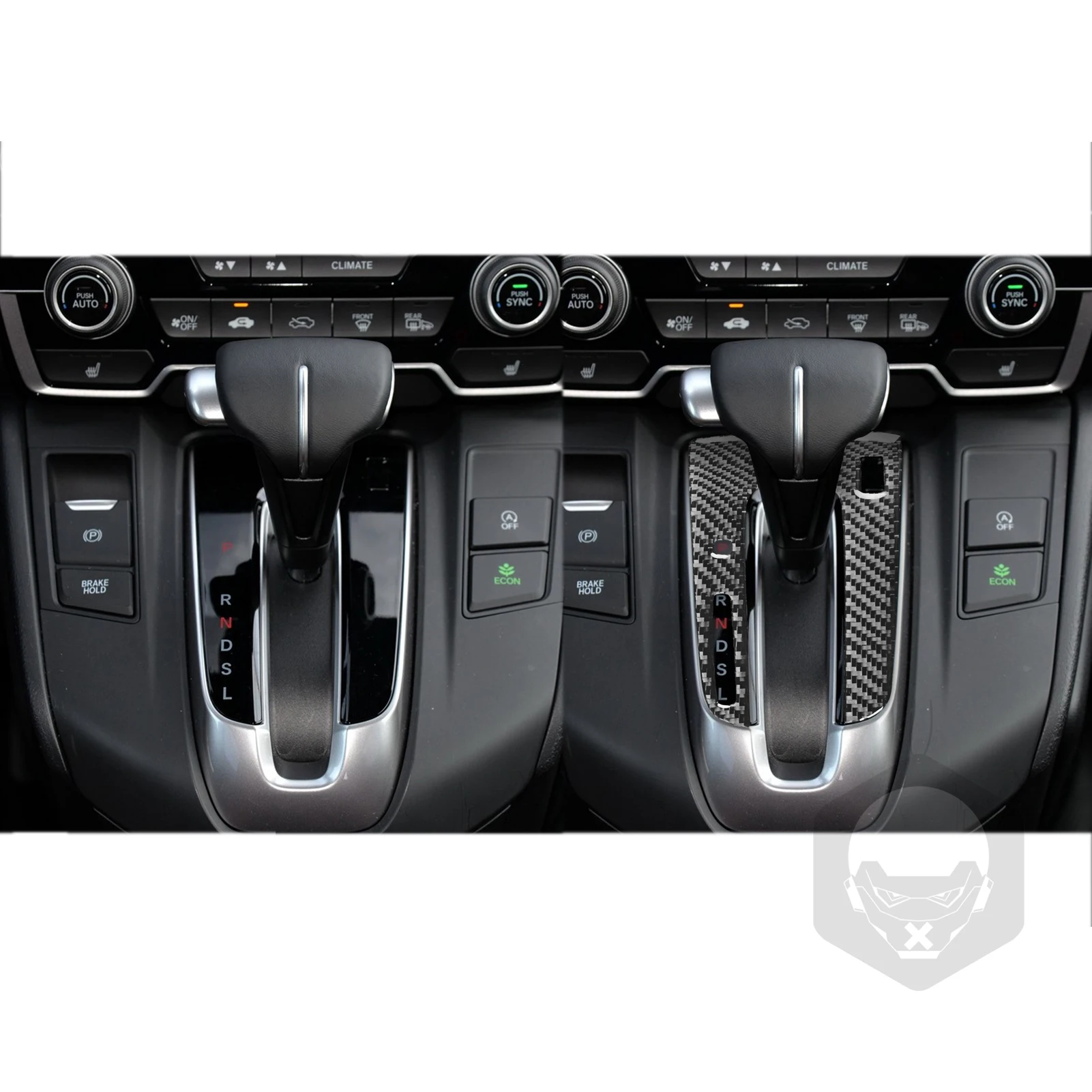 For Honda CRV 2017—2021 Car Accessories Carbon Fiber Center Console Gear Shift Panel Decals Interior Cover Trim Modified Sticker