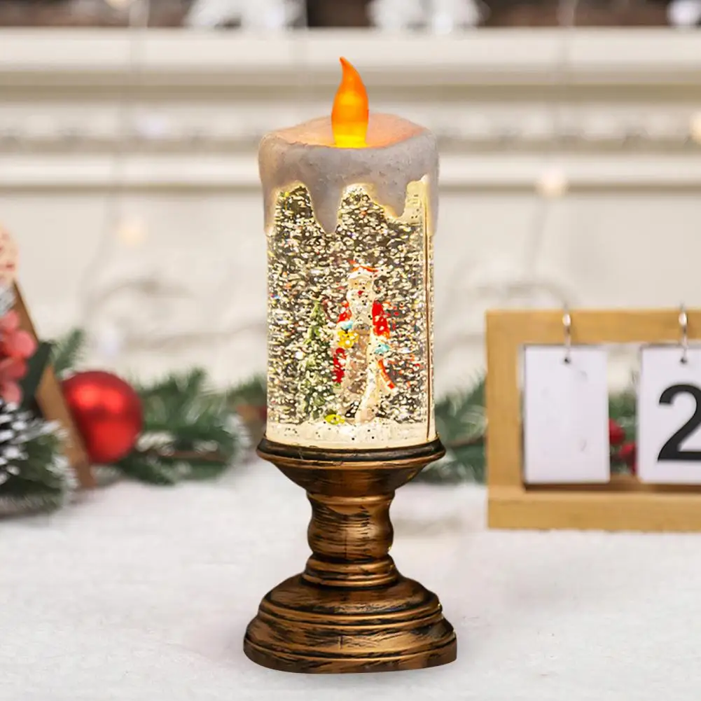 

Environmentally Christmas Lights Festive Christmas Flameless Led Candles for Holiday Decorations Santa Claus Snowman Flickering