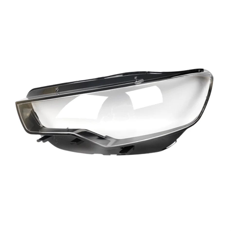 لأودي A6 A6L C7 2012 2013 2014 2015 اكسسوارات السيارات عاكس الضوء العلوي الزجاج سيارة الجبهة عدسة المصباح الأمامي غطاء أضواء قذيفة