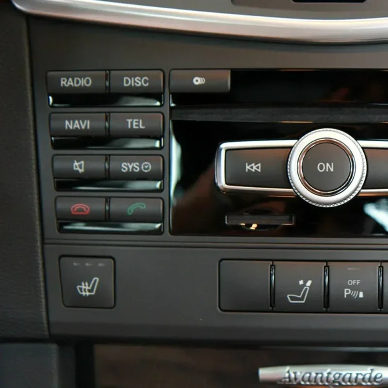 Car Center Console CD Panel Air Conditioning Button Sticker Trim For Mercedes Benz C200 E260L GLK300 ML CLS Interior Accessories