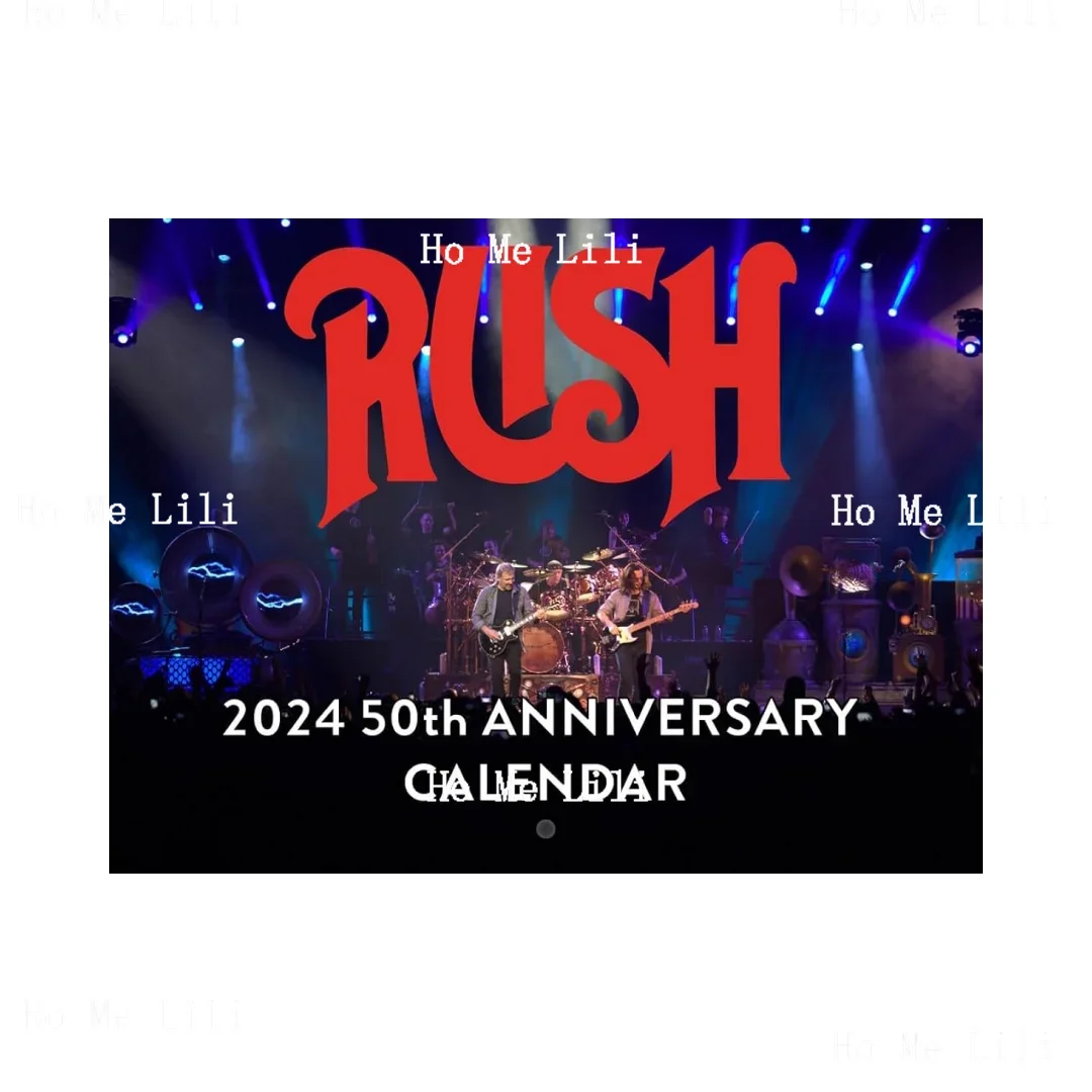 Rush Band Calendar 2024 Wall Calander Monthly 50th Anniversary Music Vintage Metal Tin Sign