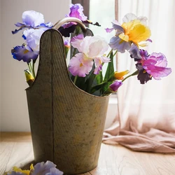 Artiificial Iris Simulation Flowers Home Decor Fake Flowers Floral Art Room Desk Furnishings French Wedding Christmas Decoration