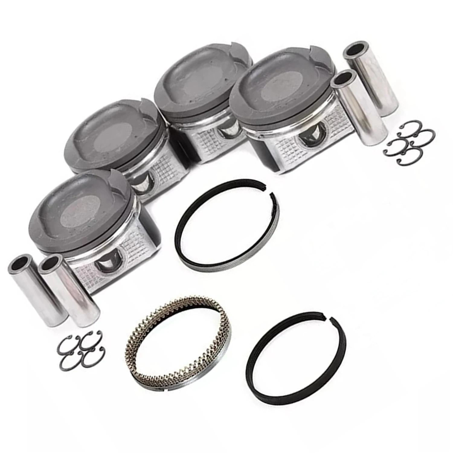 4pcs Engine Piston Set For 00-08 Celica GT Corolla MR2 Chevrolet 1.8L 1ZZFE Engines Components Pistons Rings Rods Part