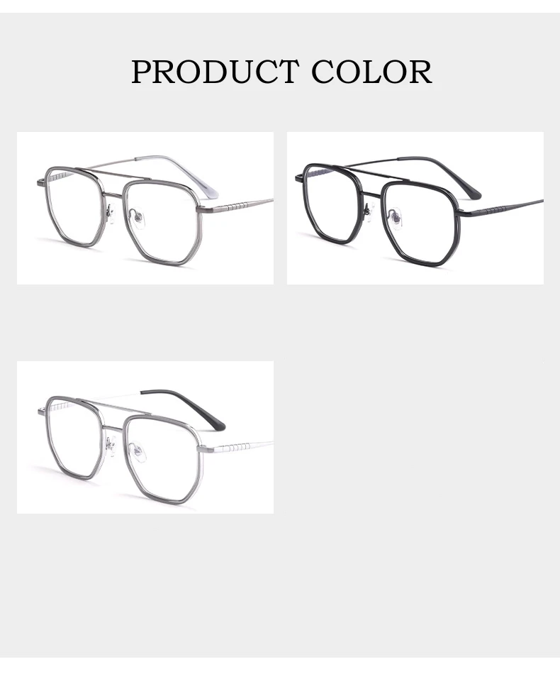 YIMARUILI Doppel Strahl Retro Acetat Brillen Ultra Licht Reinem Titan Optische Brillen Rahmen Männer Und Frauen L1361 – Detail 9