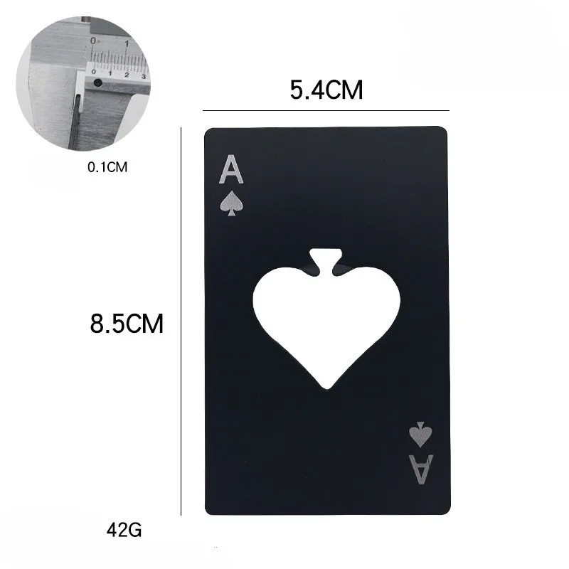 Wielofunkcyjne wielofunkcyjne kieszonkowe narzędzie multi opener card zestaw piwny spade poker gear bottle gadżet multitool etui z miejscem na karty