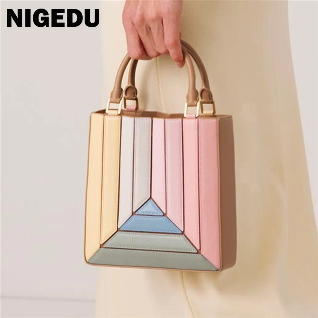 Brand design panelled women handbag small luxury PU leather female shoulder messenger bag 2023 Fashion Fold ladies Totes bolsas