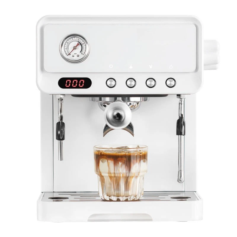 

high pressure brewing espresso machine manual semi-automatic small steam milk foam pump pressure