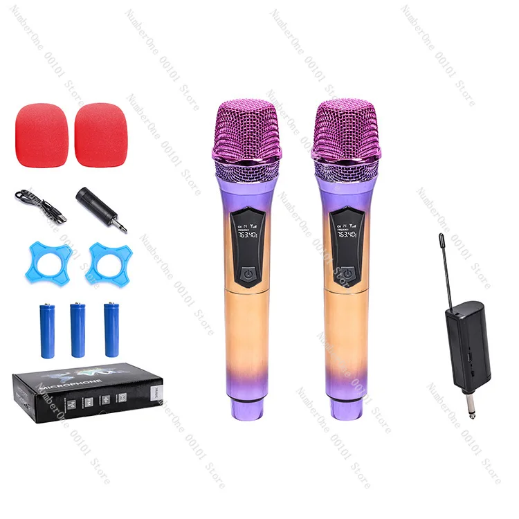 Rechargeable live KTV singing conference home microphone V108 wireless microphone