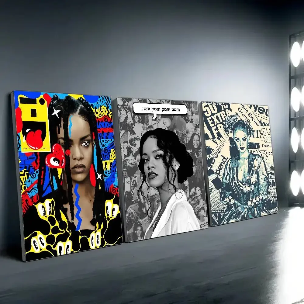 المغني R-RIHANNA المشارك طباعة لغرفة النوم غرفة المعيشة ديكور المنزل اللوحة جدار الفن HD L