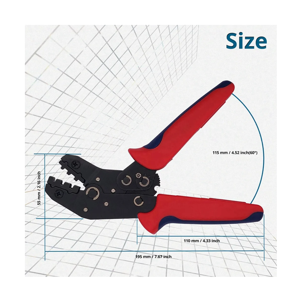 المكونات في العقص كماشة للسيارة ، اختيار متعدد الفك ، محطة عارية ، محطة أنبوبي معزول ، SN-48BS ، 1 قطعة
