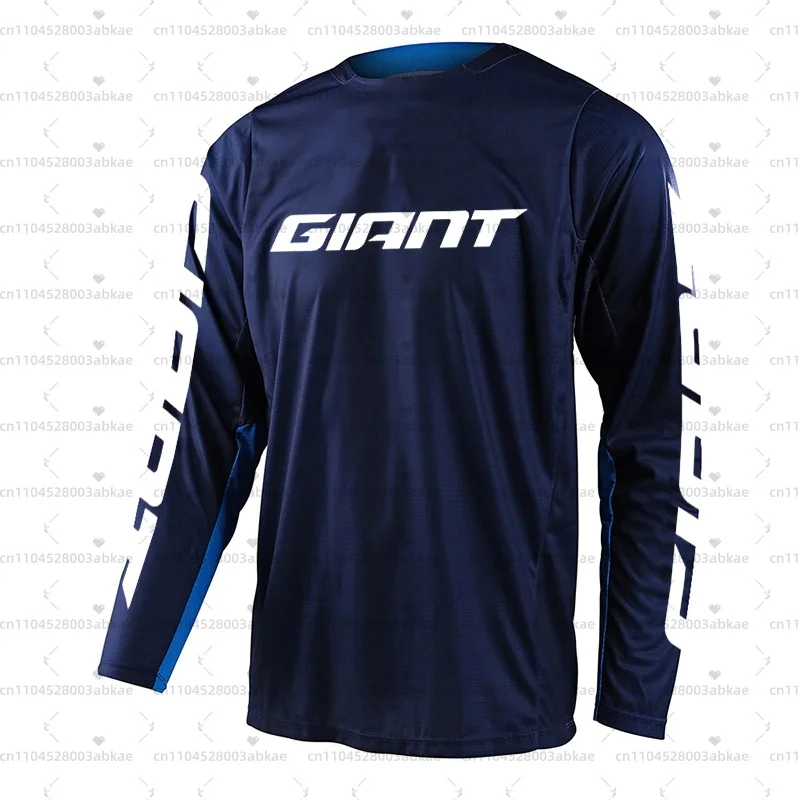 Giant Motocross downhill jersey, cycling breathable, fast drying, casual sports, round neck long shirt MTB mountain bike T-shirt image 4