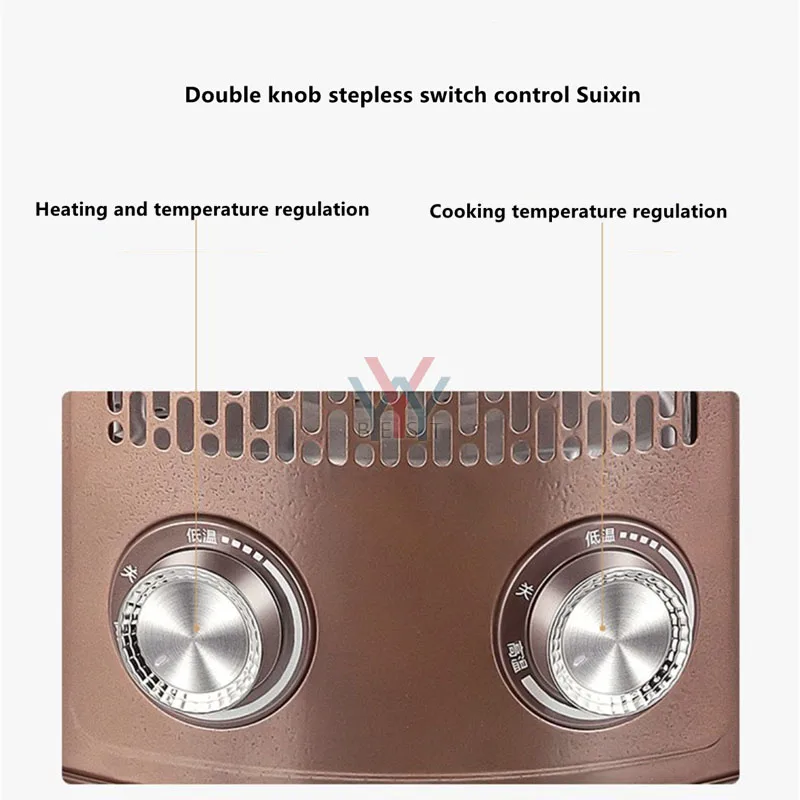 Poêle à barbecue électrique multifonctionnel, chauffage à cinq côtés, poêle à eau chaude, type de barbecue à quatre côtés, petit écran solaire, thermoélectrique