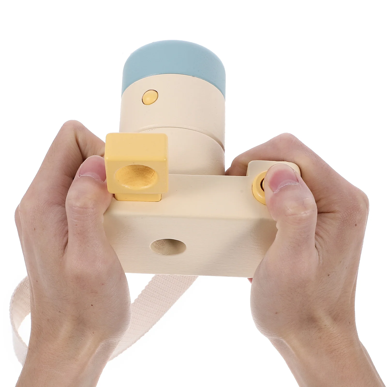 

Kaleidoscope Camera Toy for Kids Educational Wooden Mini Shaped Inspires Exploration Safe Children