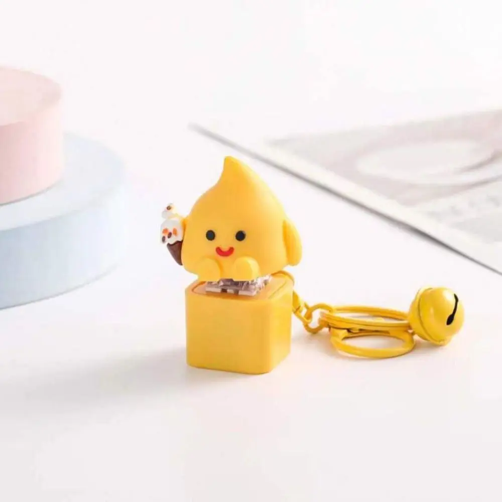 Porte-clés de clavier en bois en forme de poisson jaune, lumineux, pour clavier mécanique, Merit +1 Electronic
