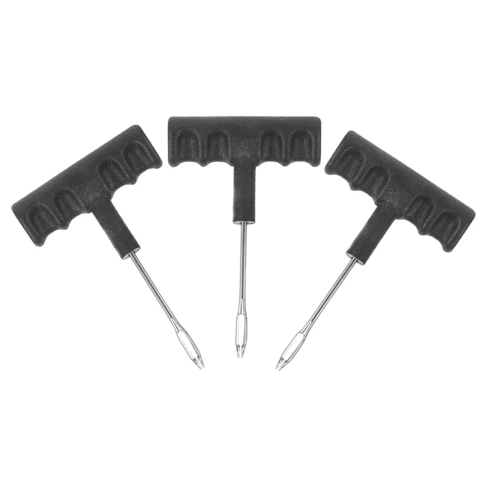 

3pcs Tool Plug Kit Heavy Duty Car Motorcycle Tires Vacuum Needle Reusable Long Lasting Performance Simple Operation Reamer Truck