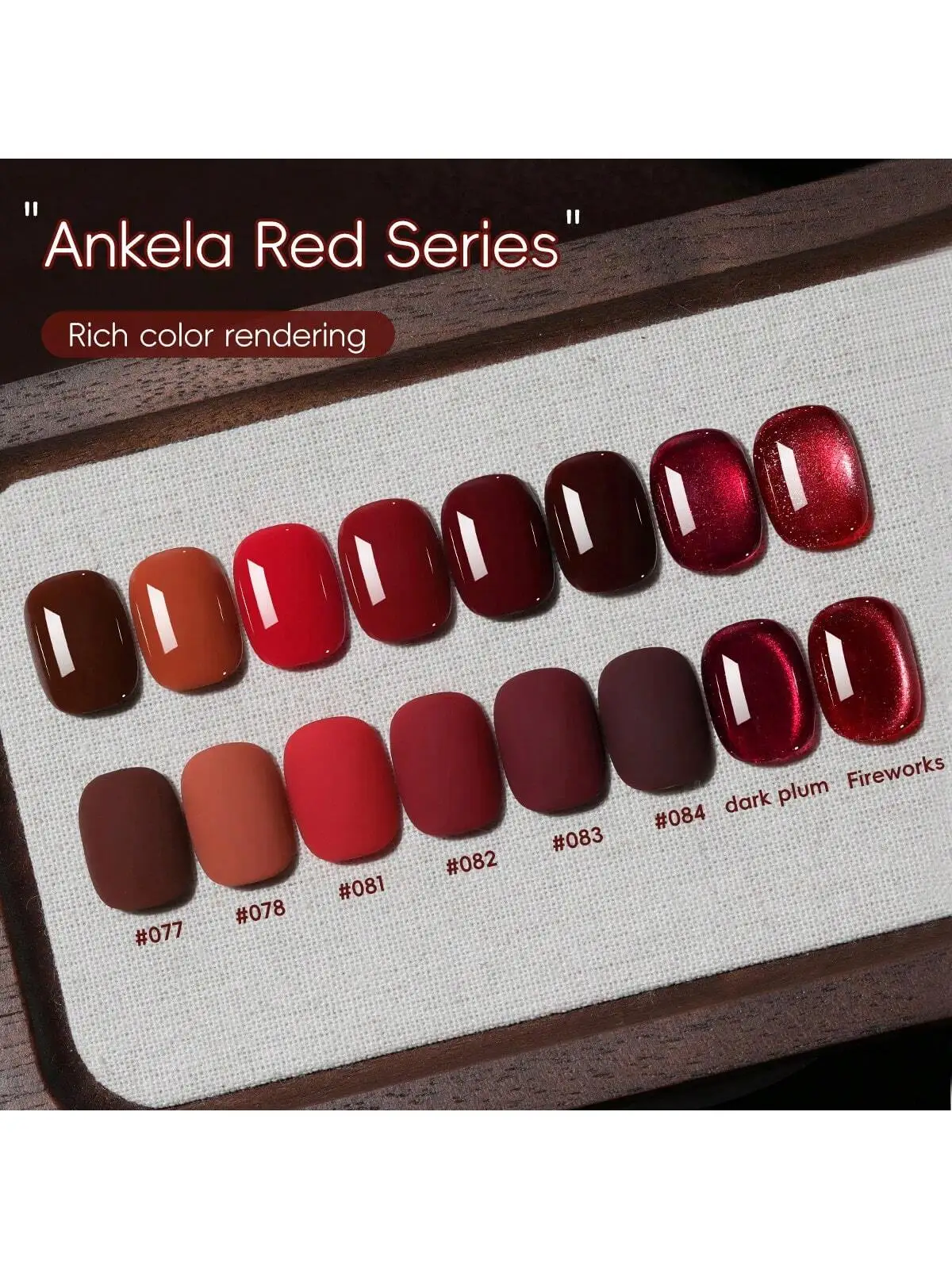 15 ミリリットル 8 色アンカラレッドシリーズジェルネイルポリッシュセット、 UV LED 浸漬マニキュア、新年のホリデー DIY マニキュアデザイン