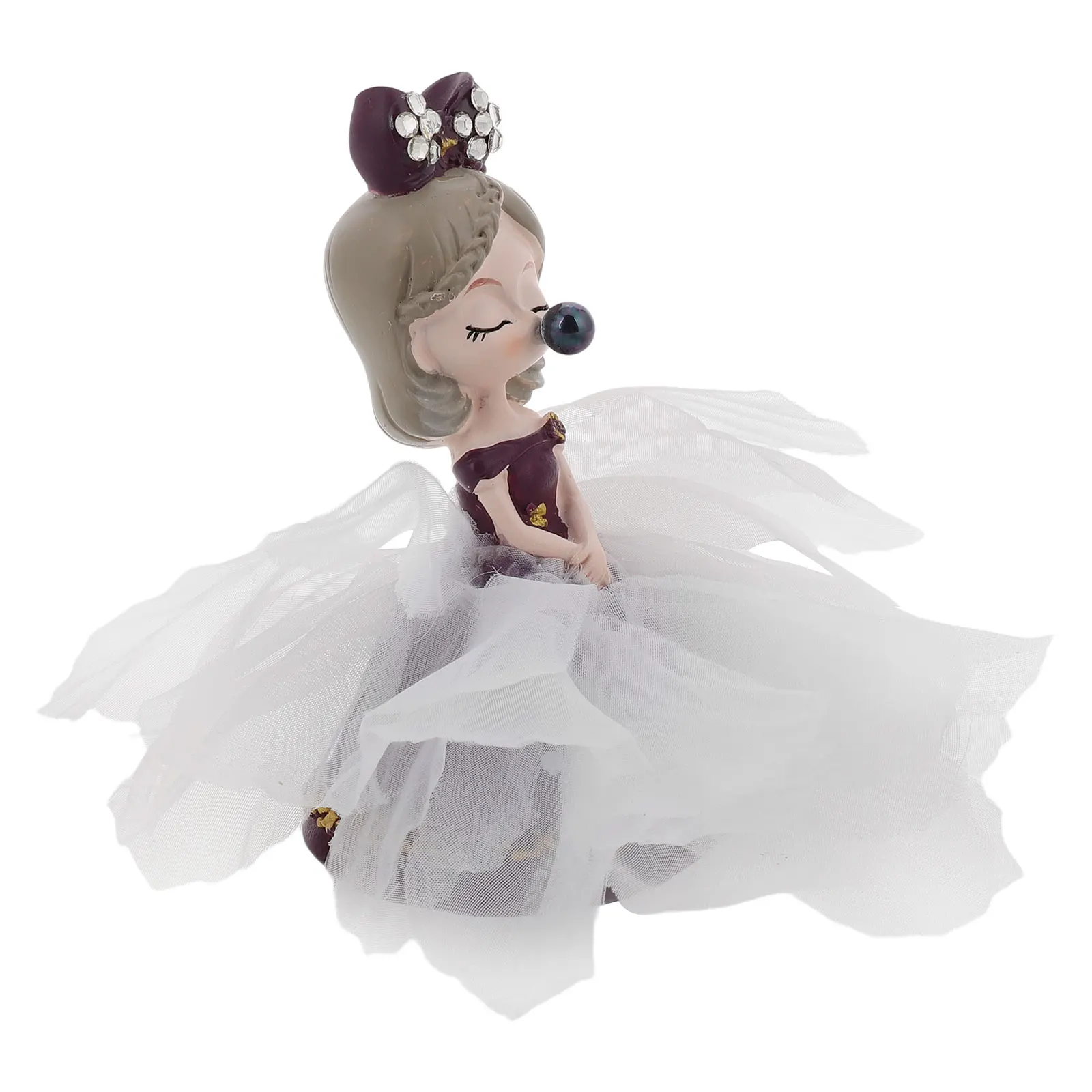 

Car naments Automotive Dashboard Accessories Girl Lace Dress Resin Decorations Cartoon Princess Adornment Car