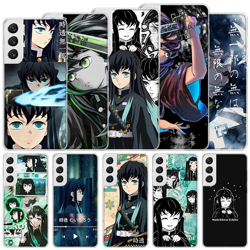 Demon Slayer Tokitou Muichirou Soft Case For Samsung Galaxy M12 M21 M30S M31 M32 M51 M52 Phone Cover Note 8 9 10 + 20 Ultra J4 J