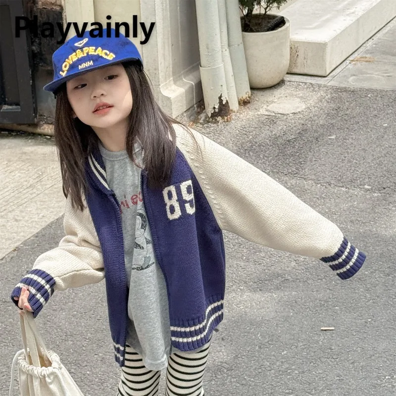 

Детский весенне-осенний вязаный кардиган, синий, красный, свитера с отложным воротником и рукавами реглан, пальто, детские вязаные топы для мальчиков и девочек A6529