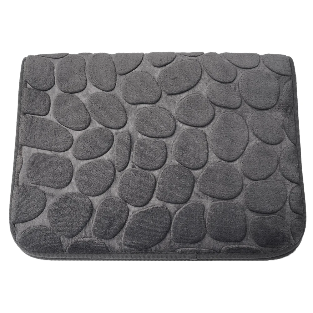 

Коврик для ванной из пены с эффектом памяти, домашний нескользящий коврик, 1 шт., впитывающие коврики для ванной с 3D эффектом, пол в ванную комнату, ковры из гальки, моющиеся