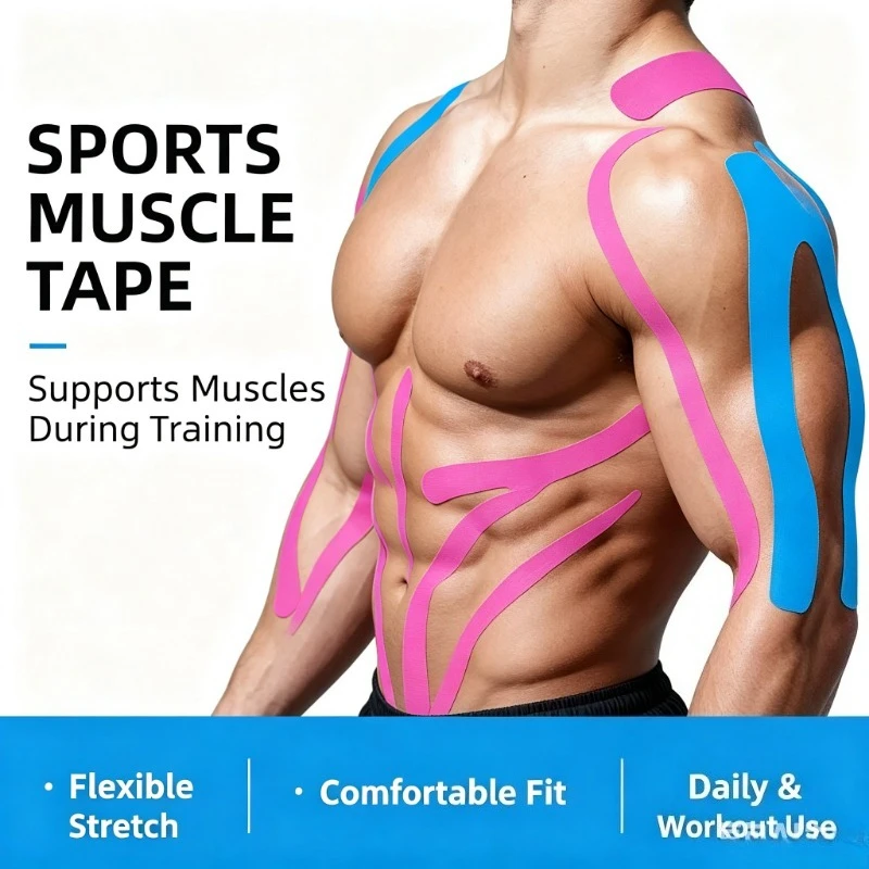 Sports Waterproof Kinesiology Tape Stickers Athletic Bandage Muscle Recovery Protector Strapping Pain Relief Tennis Gym