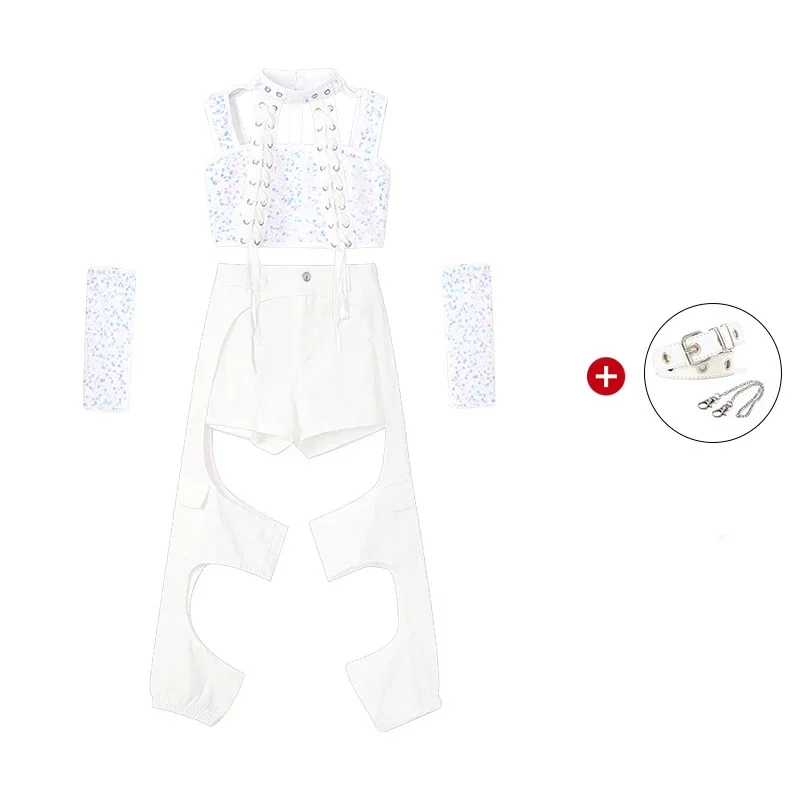 ZZL K-PoP ملابس الاطفال زي الجاز ملابس رقص فتاة المنصة موضة ملابس الأطفال الهيب هوب مجموعة المد فتاة باردة