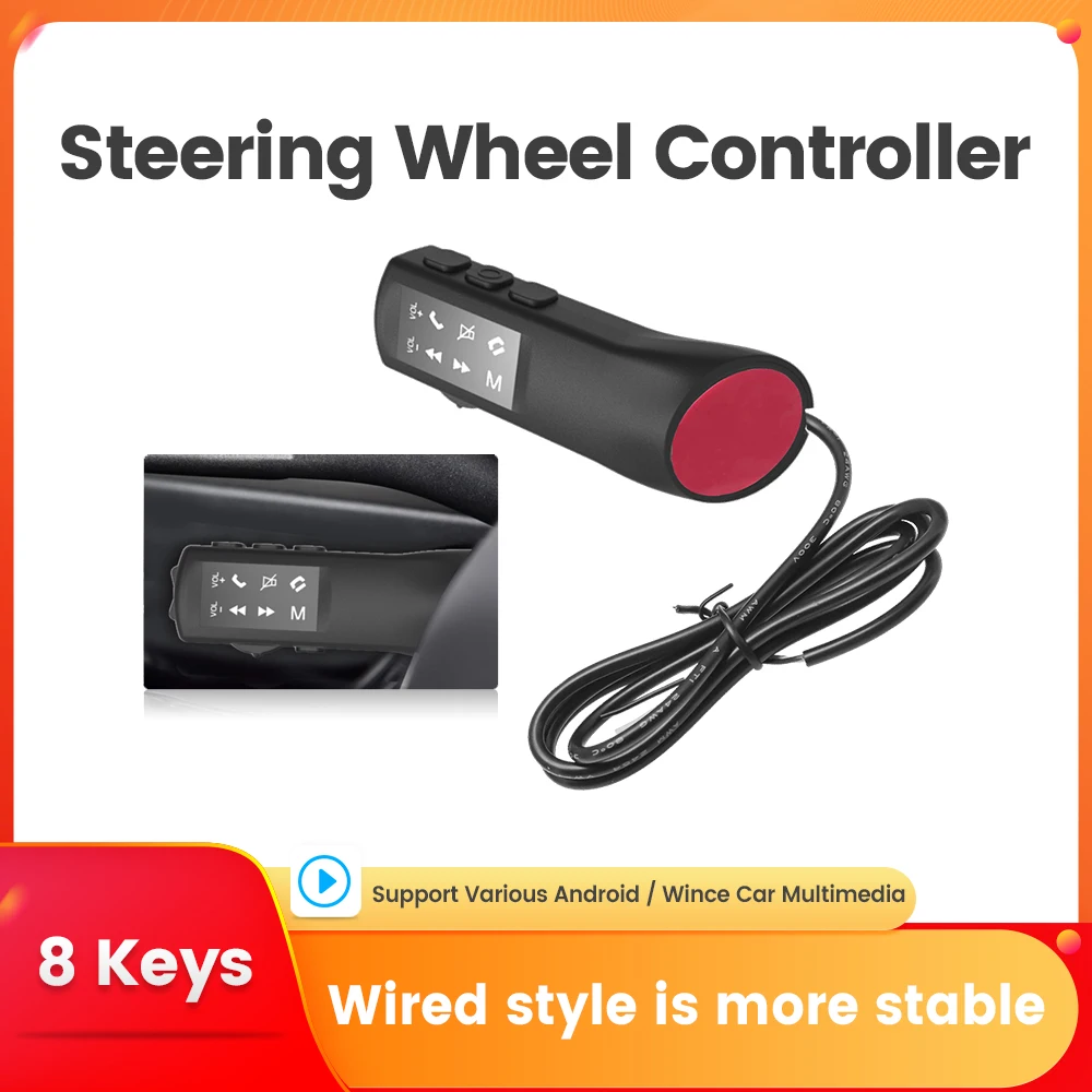 8 Tasten Universal Auto Lenkrad knopf Multifunktion fernbedienung für Android Radio Navigation Swc Control Zubehör