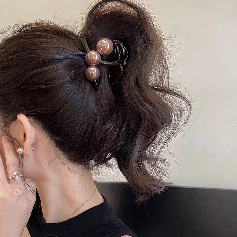 Korea Pearls Cross Hair Claws Crabs For Women Girls Sweet Hair Ornament Barrettes Hair Clips Hairpin Fashion Hair Accessories image 4