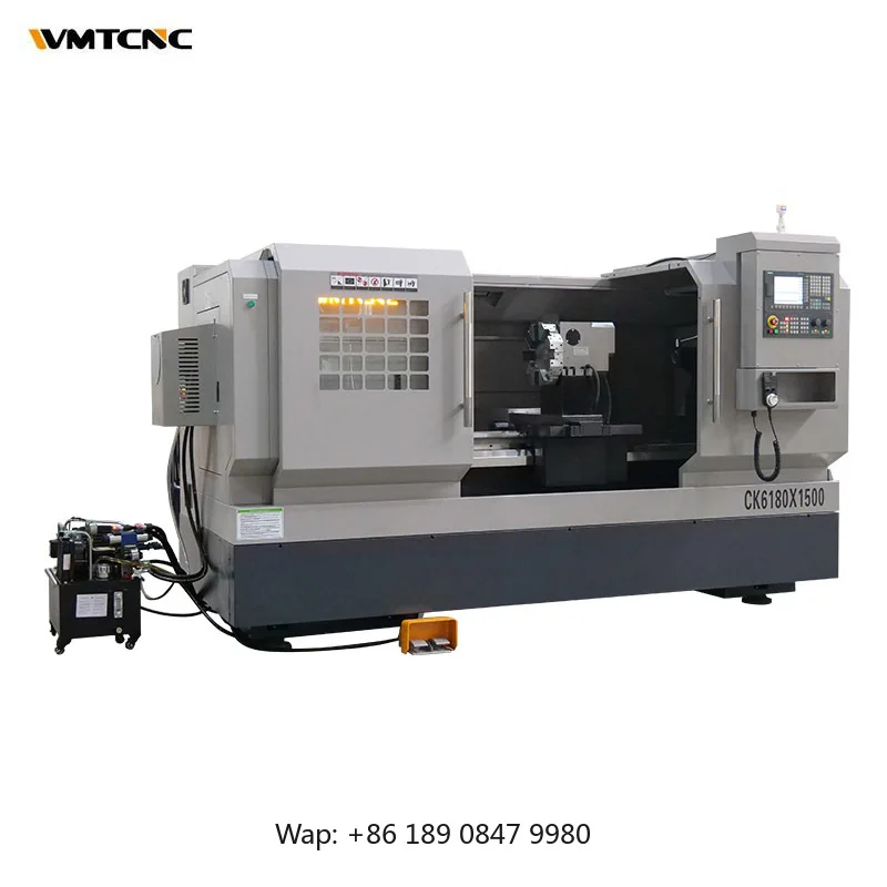 【Hot】WMTCNC CK6180x1500 High Performance Flat Bed CNC Lathe CNC Lahe Mahcine for Metalworking Workshops with CE