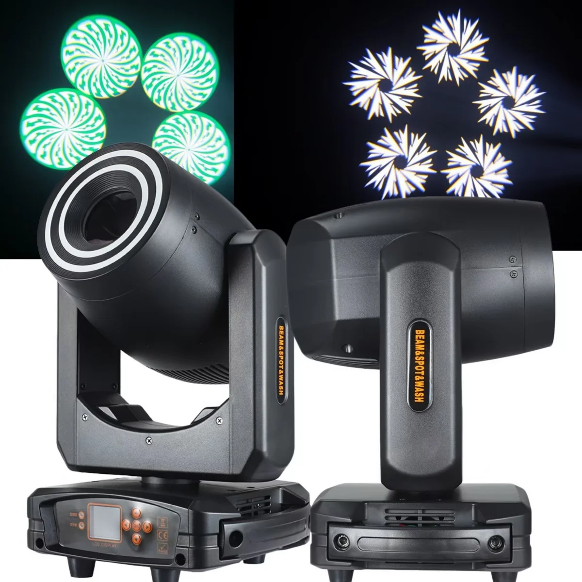 250W 3-in-1 BSW LED Moving Head Beam Shaking Light Fixture mit Doppelprisma-Effekt, unterstützt DMX-Steuerung, geeignet für Diskotheken