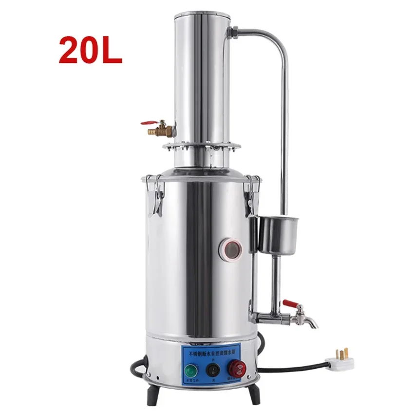 20L Lab Pure Water Distiller Electric Stainless Moonshine Distiller Laboratory Chemistry Distilled Water Machine Brewing Kit