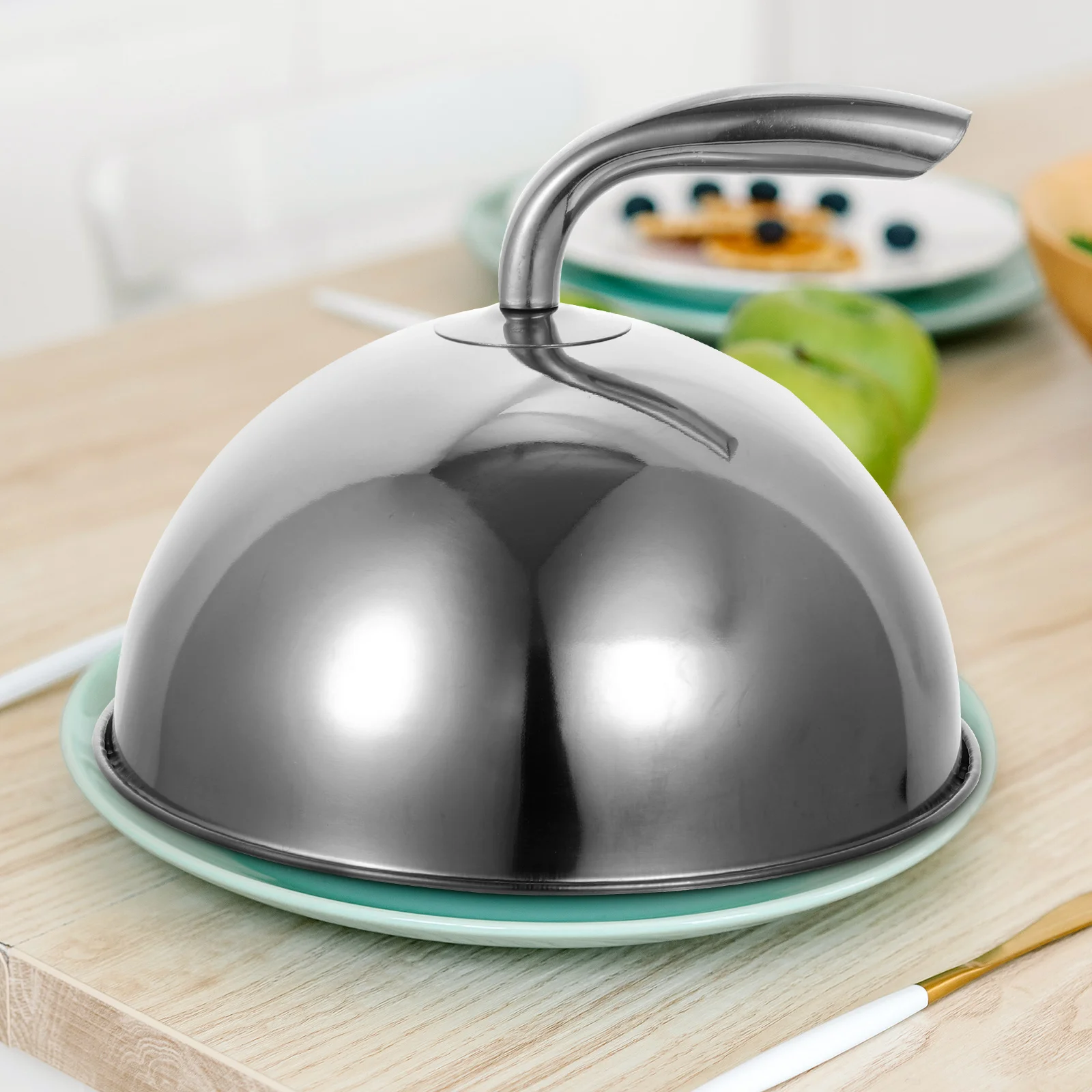 

1pc Stainless Steel Steak Cover Food Domes Kitchen BBQ Outdoor Basting Covers Insulation Protecting Lid Food Protector Anti