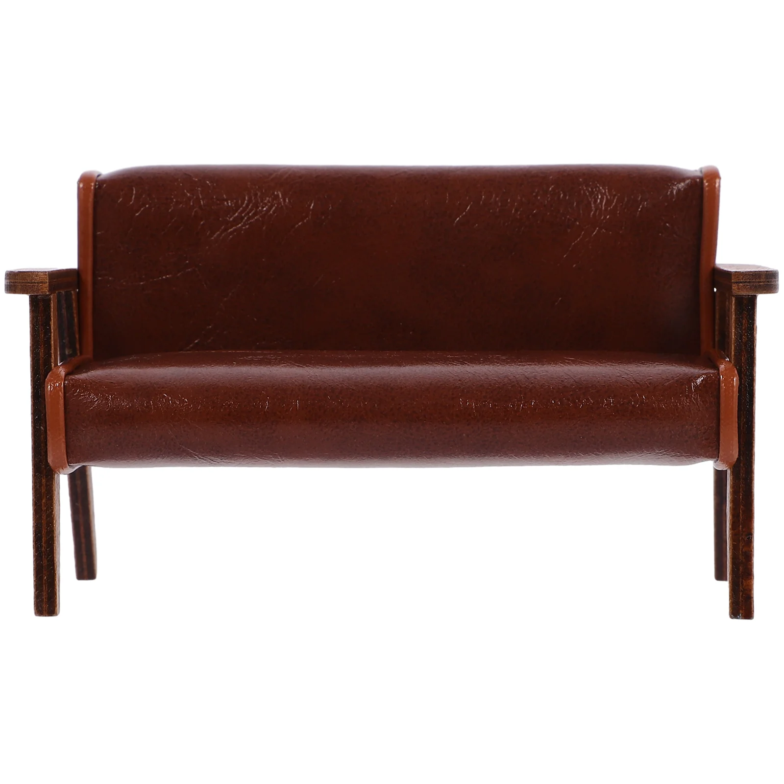 Silla en miniatura, Adorable sofá, sillón, adorno, sofá de dos plazas, sin juguete, muebles decorativos, modelo de decoración de casa