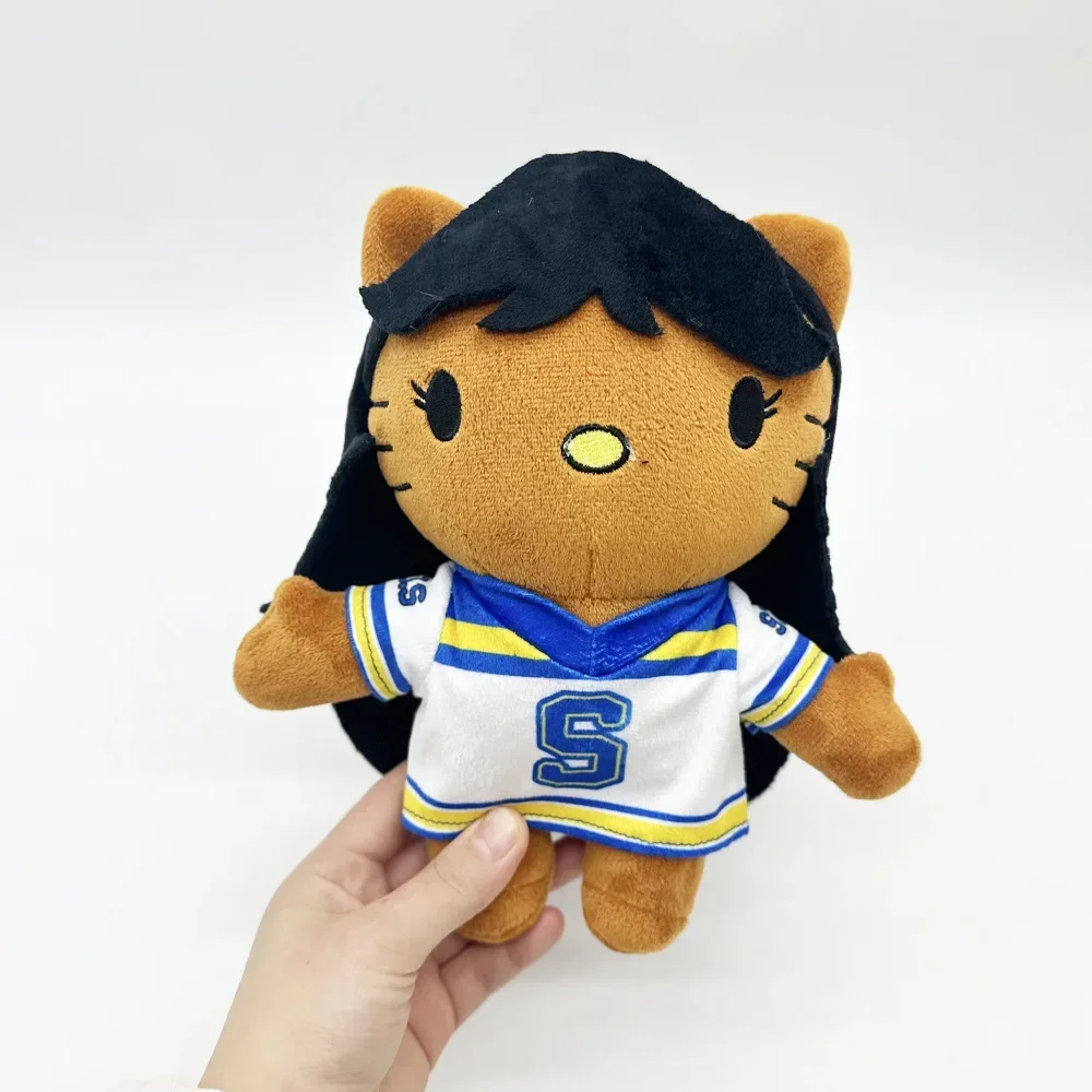 23cm Hello Kitty As Singer SZA Animation Plush Doll Toy Pendant Cute Cartoon Keychain Kids Boys Girls Christmas Birthday Gifts