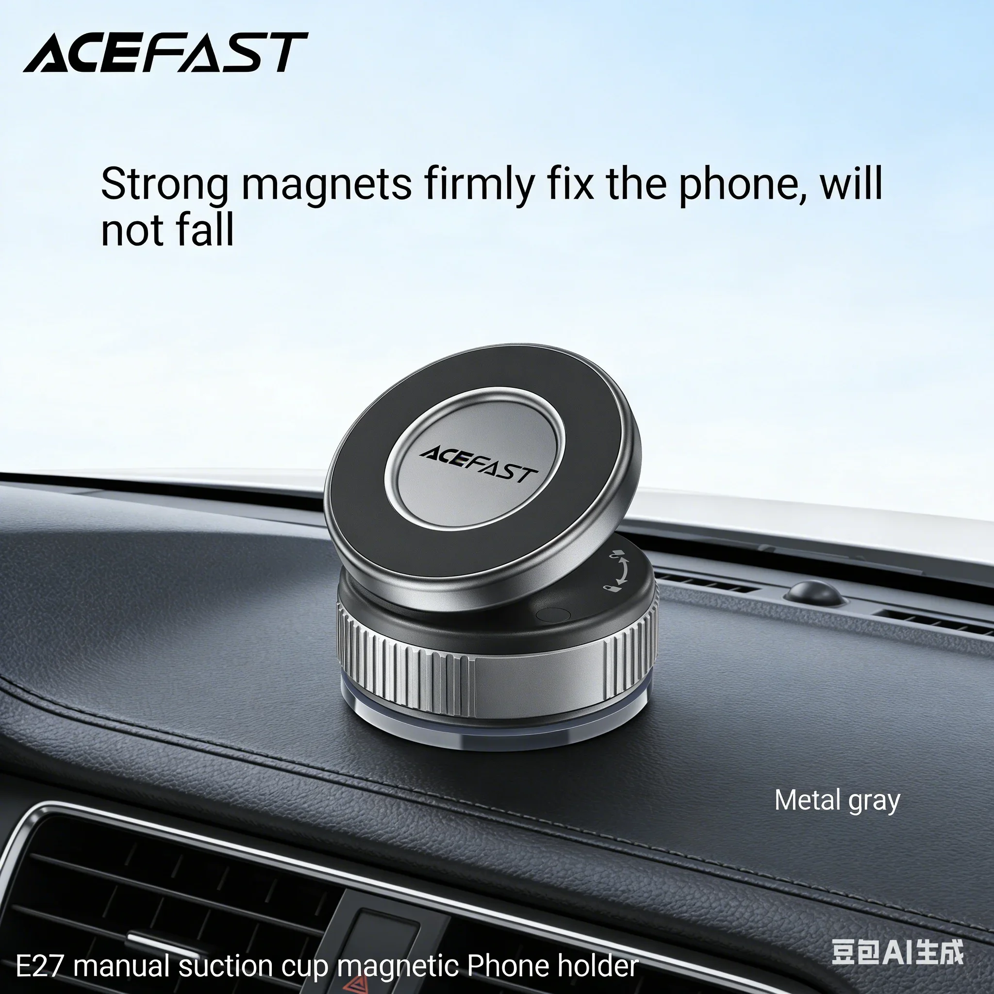 

Hot Selling Vacuum Magnetic Car Phone Holder 360° Degree Rotating Desktop Phone Stand for iphone17/16 /15 Samsung Huawei Xiaomi