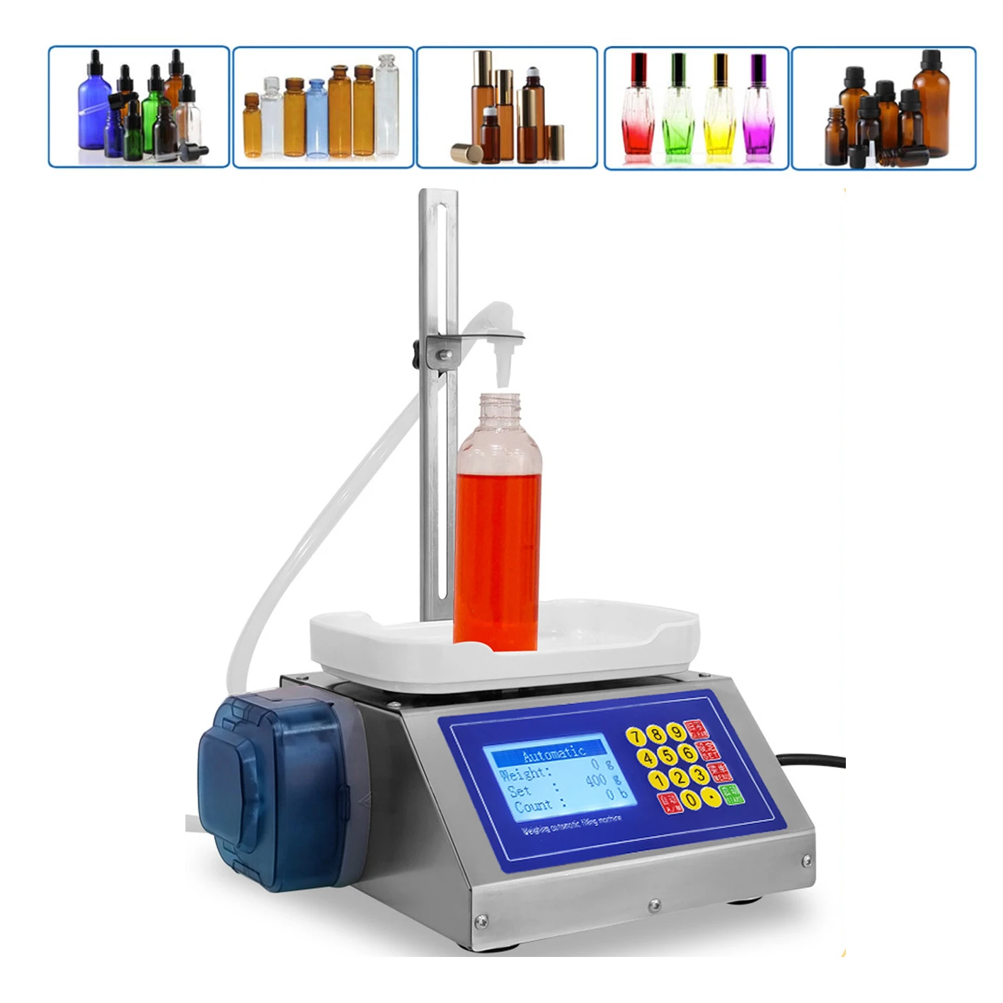 Peristaltic Pump Filling Machine For Essential Oil Filler Perfume Liquid Nail Polish Olive Oil Fragrance CSY-1200