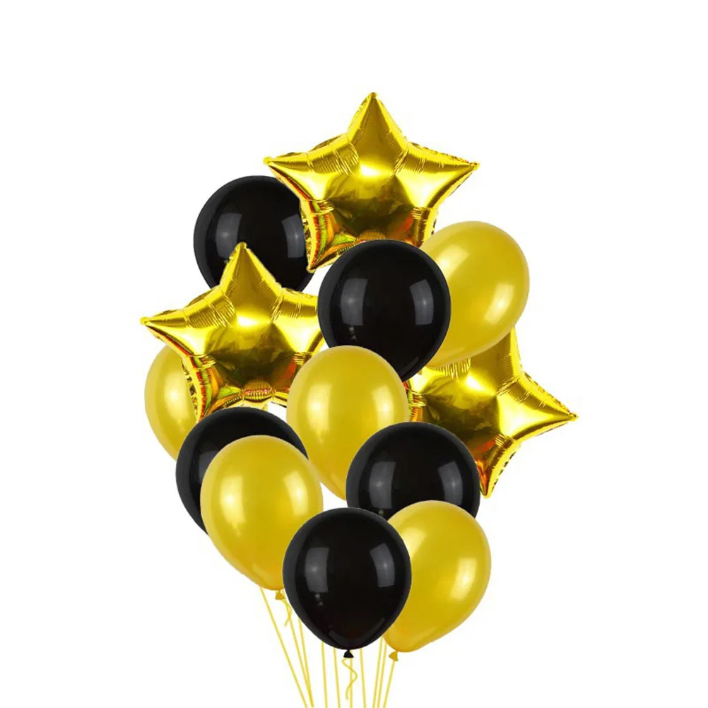 

43 pcs 30 Years Old Birthday Party Decor Black Golden Balloons Set For Celebration Decorative Balloon Supplies Wedding Shower