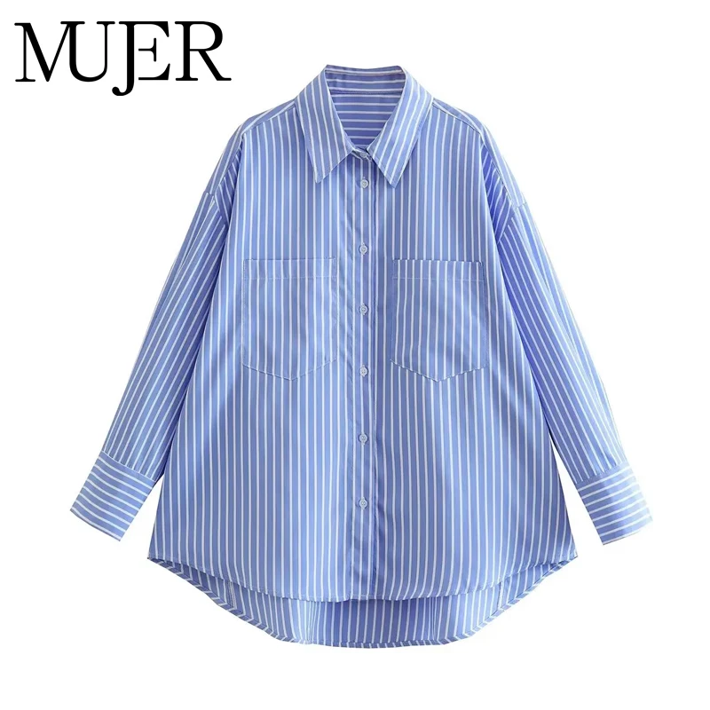 Mujer Striped Overs… - image