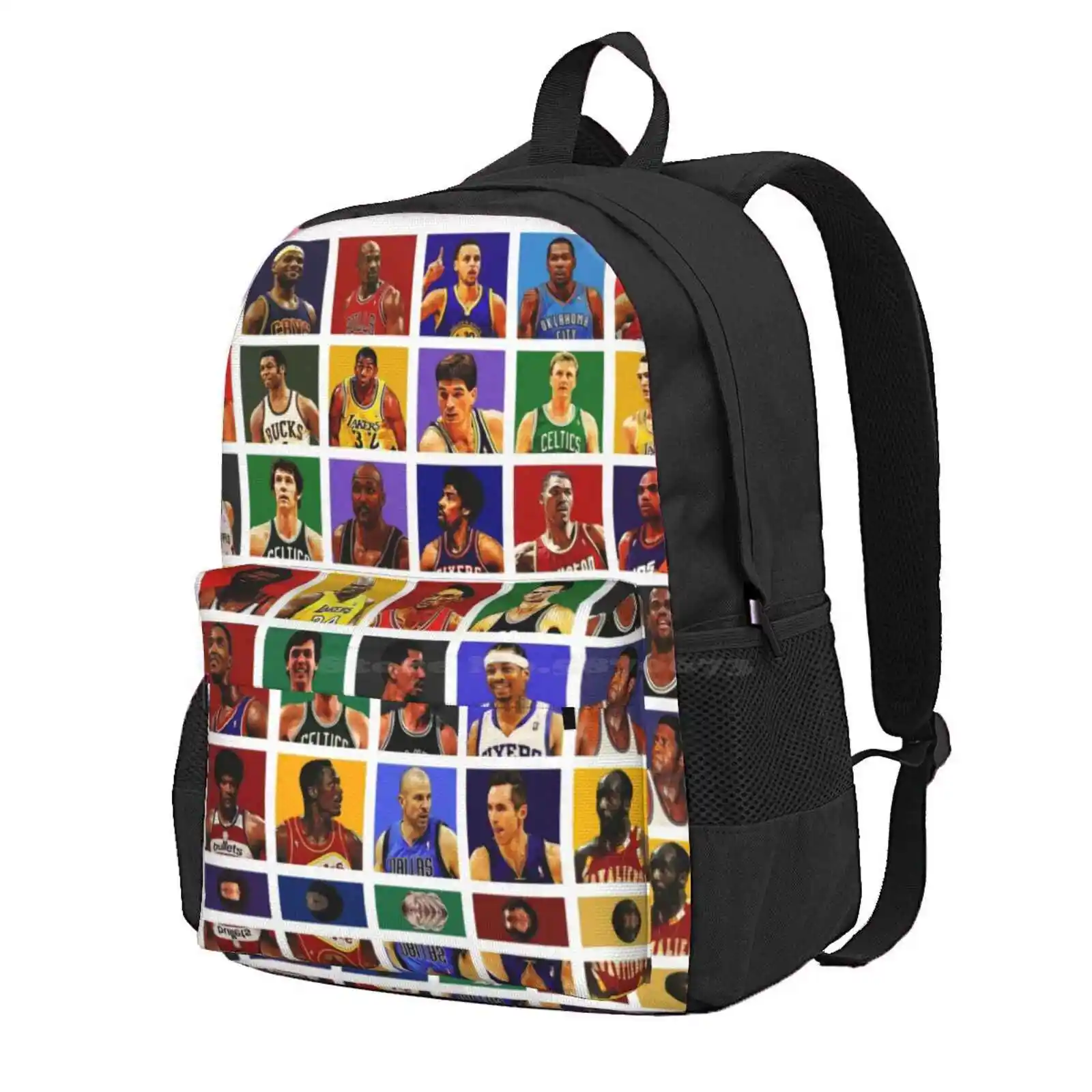 Basketball Legends Hot Sale Schoolbag Backpack Fashion Bags Basketball Legends Basketball Players Basketball Art Living Room