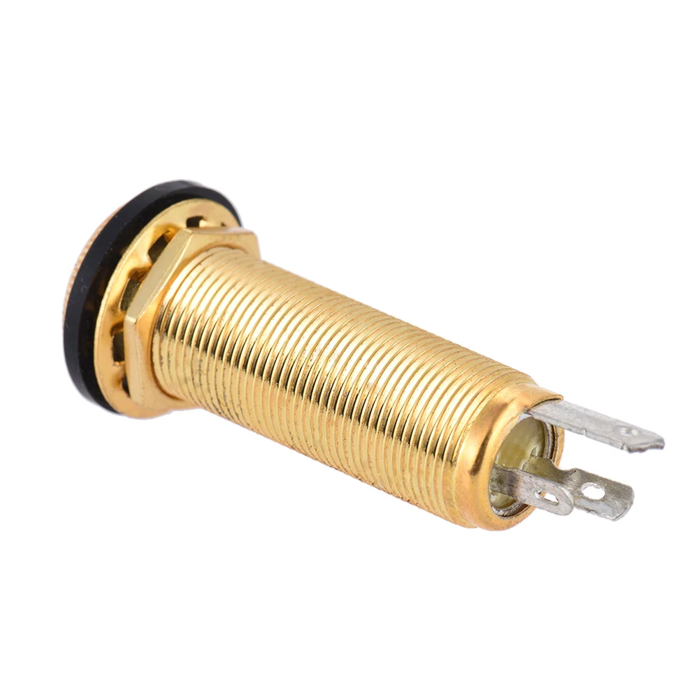 6.35mm 1/4 Inch End Pin Endpin Jack Socket Plug Mono Output Copper Material for Acoustic Electric Guitar Accessories