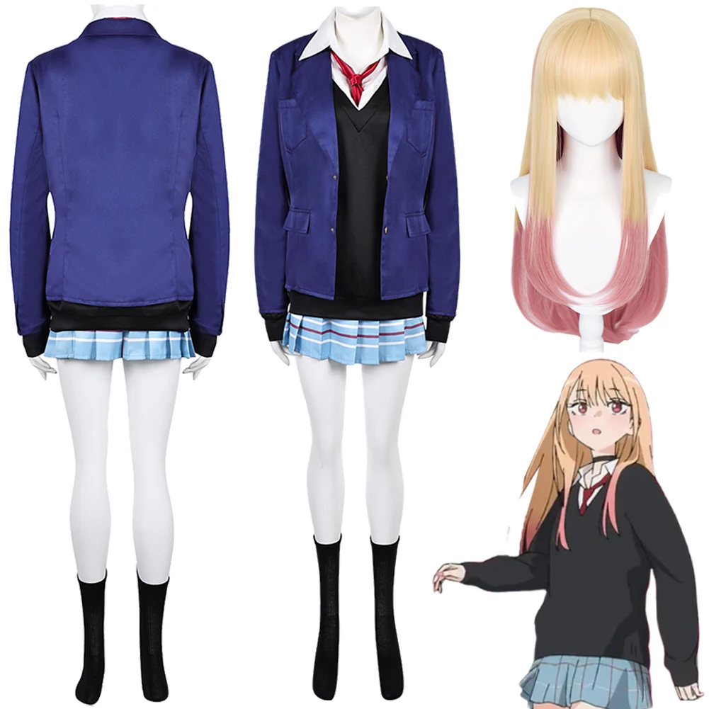 

Необычное платье My Darling of Dress Up Kitagawa Marin Косплей для женщин Парики Юбки Аниме Костюм Женщина Девушки Ролевая игра Вечерние наряды