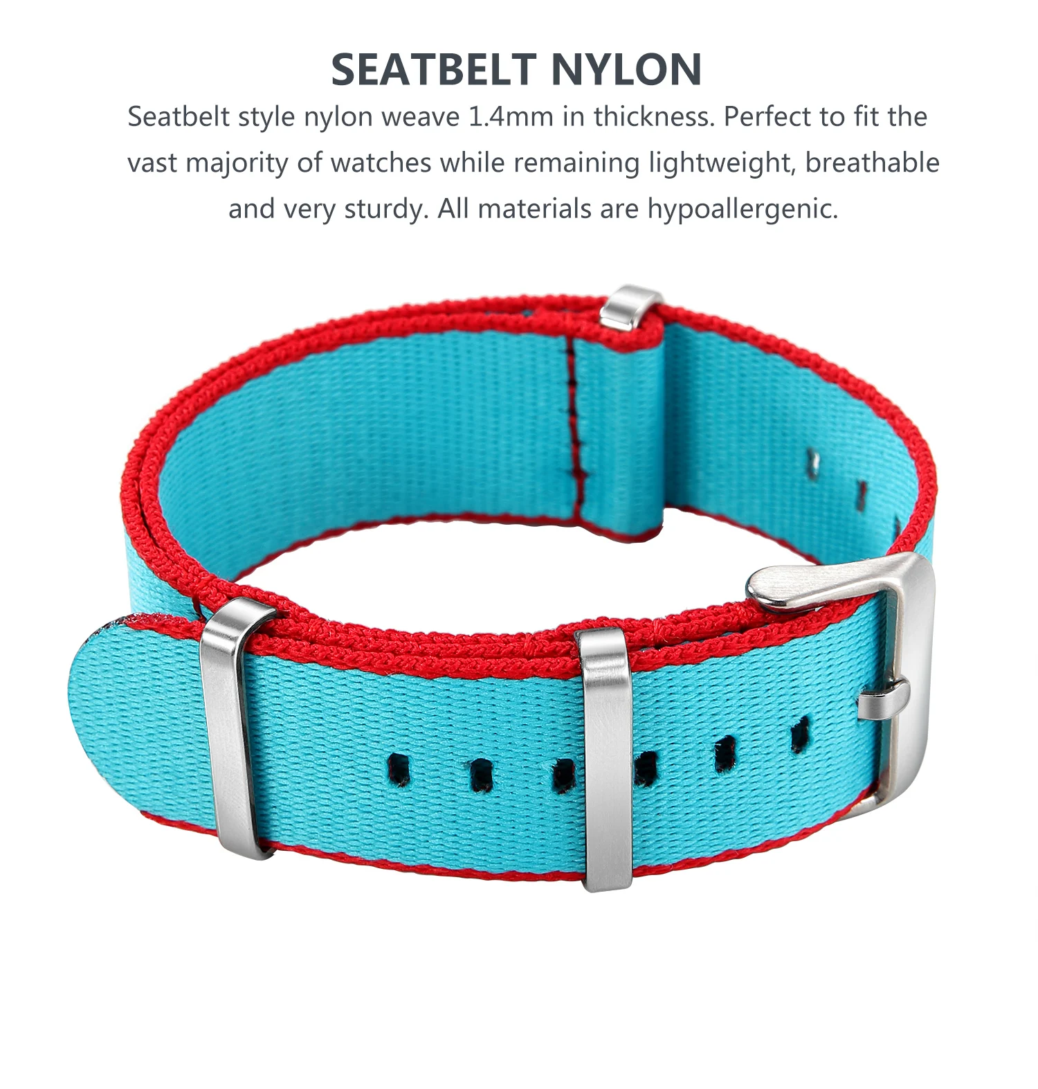 Nylon-Uhrenarmband, 20 mm, 22 mm, bequeme Uhrenarmbänder, Schlaufe, militärisch, waschbar, für Herren-Uhrenarmbänder – Detail 14