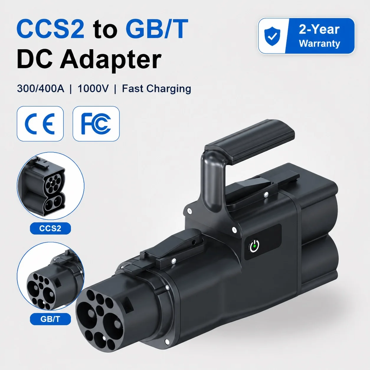 CCS2 To GBT DC Adapter 300A IP65 IP67 Fast Charger Connector In-Stock EV Charging Converter Car Charger Adapter Wholesales