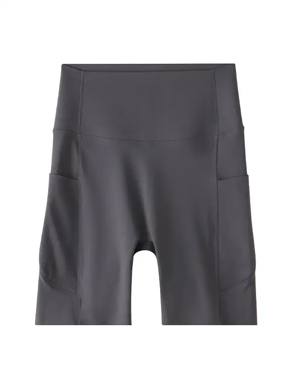 ارتفاع الخصر كيت اليوغا السراويل رقيقة المحملة ربع طول المرأة رعب ملابس خارجية تشديد طماق الإحساس العارية