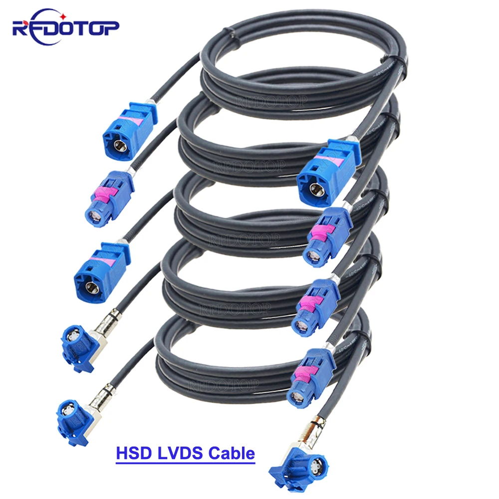 

HSD LVDS Cable Blue Code C Male to C Female 4-Pin Connector Wire Video Line Car GPS Navigation Audio High-Speed Wiring Harness