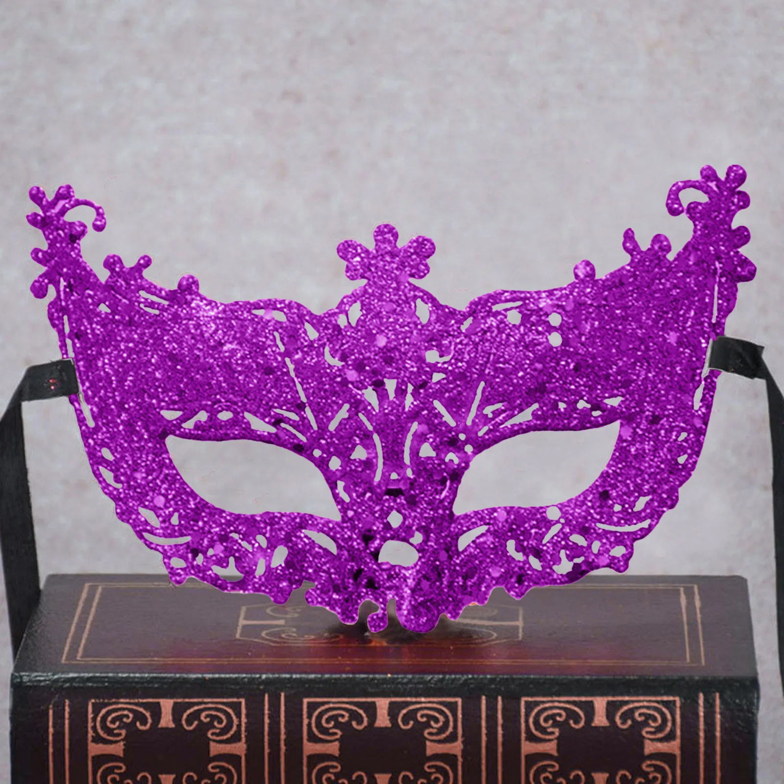 Masque de ixde Noël en Dentelle à Paillettes, Accessoires de Costume d'Halloween