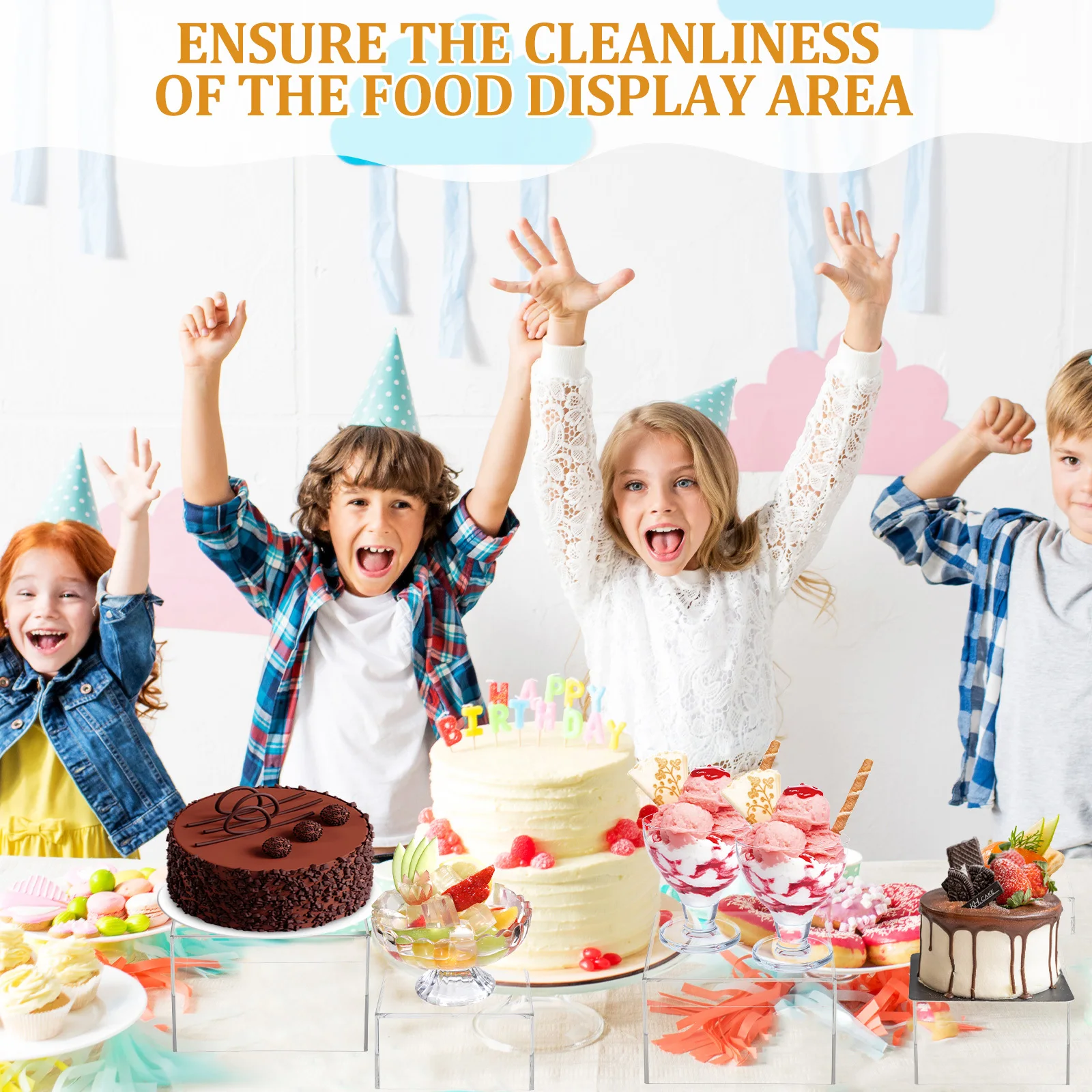 1 مجموعة الحلوى الحلو عرض موقف الاكريليك متعدد الطبقات كعكة كب كيك حامل توفير المساحة المحمولة لحفل زفاف عيد ميلاد الشاي