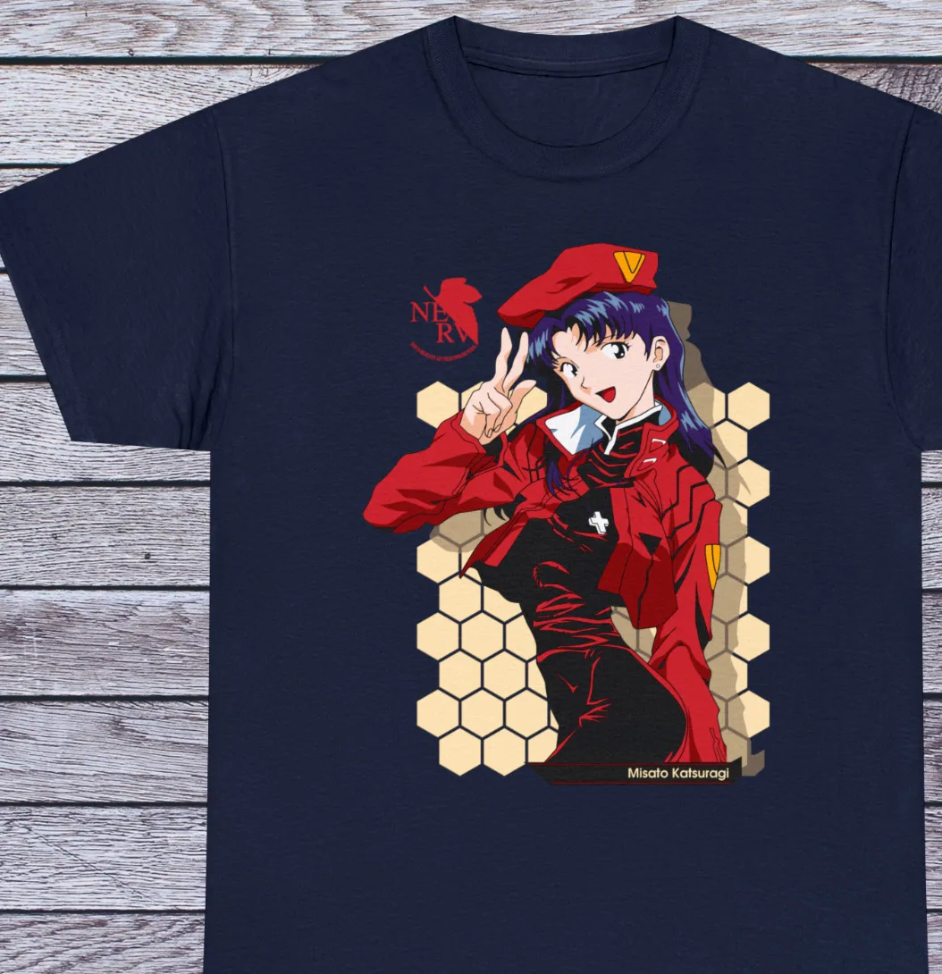 Girl Misato Katsuragi Shirt Japanese Anime Manga Neon Genenesis